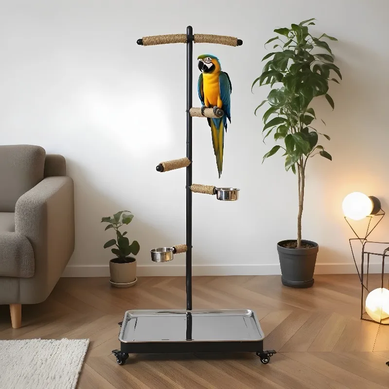 

Large parrot bird stand Xuanfeng monk King Kong sunflower floor branch stand large, medium and small bird training stand