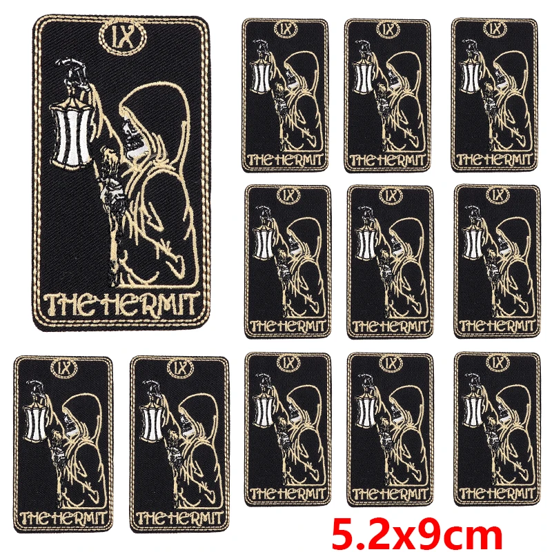10 Stks/partij Groothandel Schedel Tarot Patch Op Patches Op Kleding Diy Geborduurde Patches Voor Kleding Smeltbaar/Naaien Applique