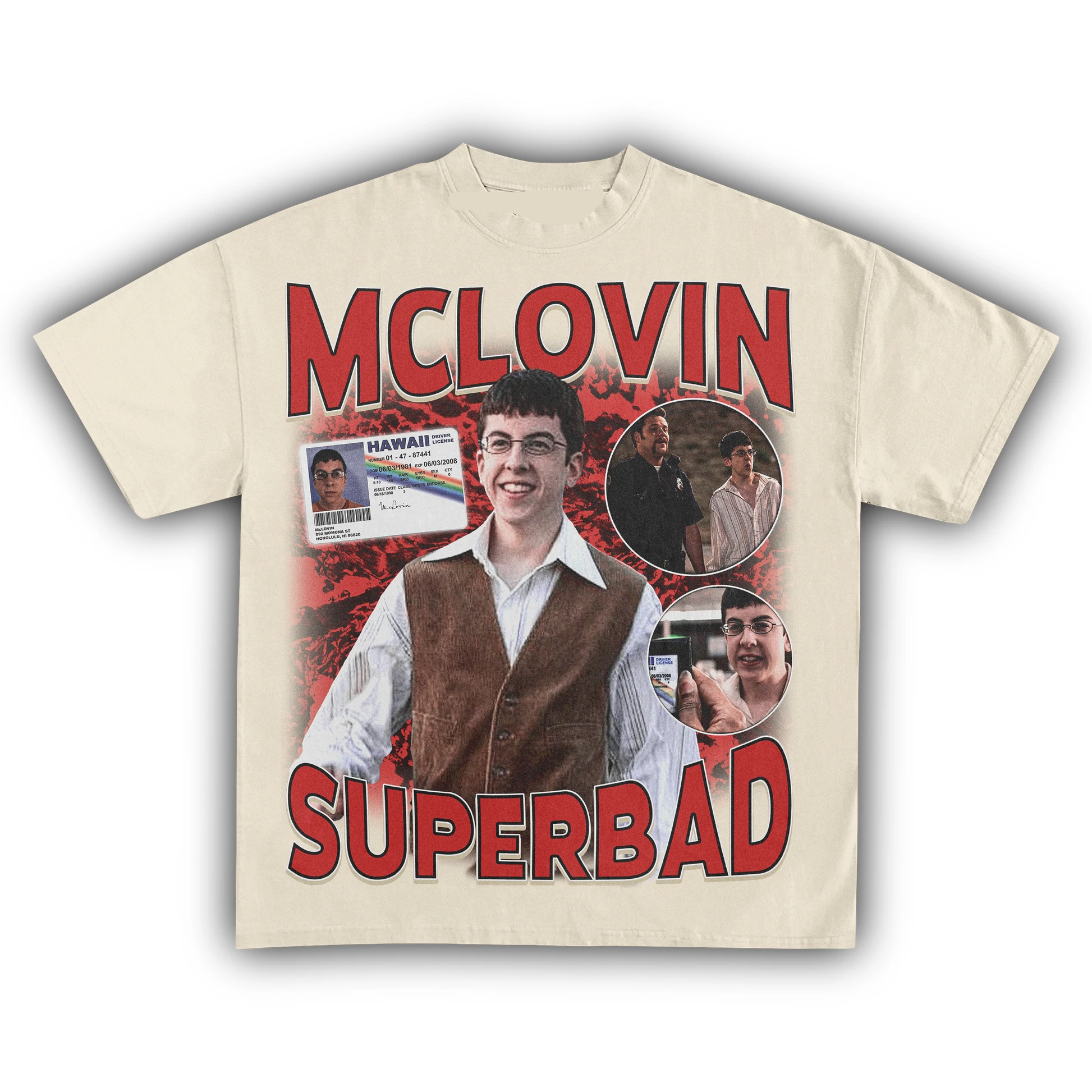 Superbad McLovin 2000s Retro Comedy T Shirt for Men Women Vintage Movie Classic Graphic Tee Streetwear