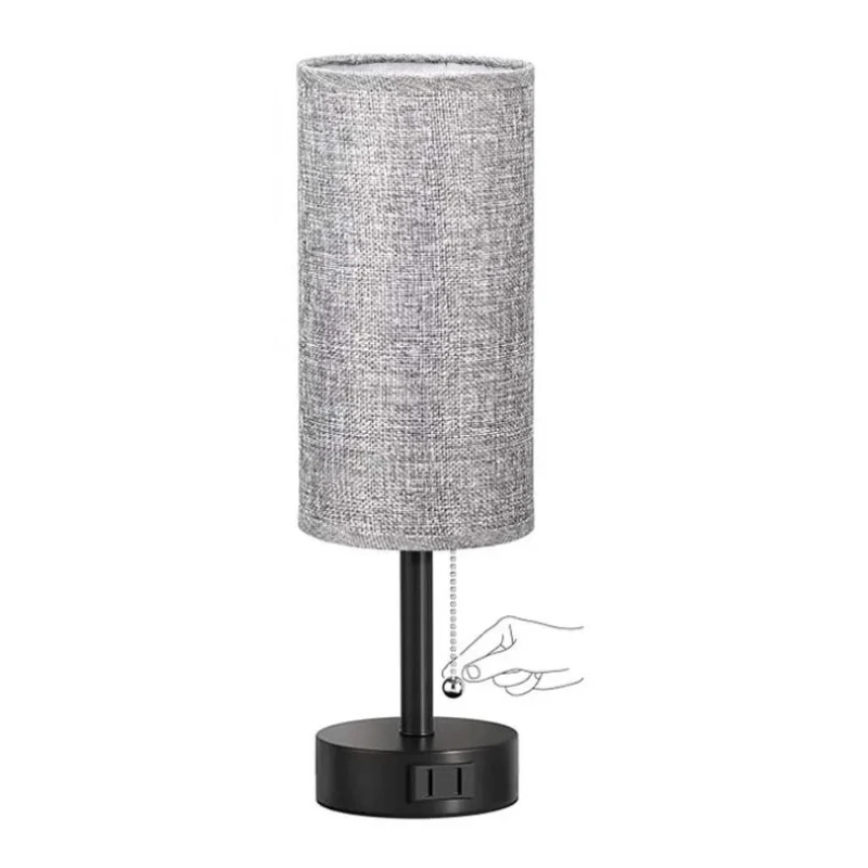 

Swire Wireless Bedroom Charging Bedside Lamp Modern Stylish White Desk Lamp Zipper Open Desk Lamp