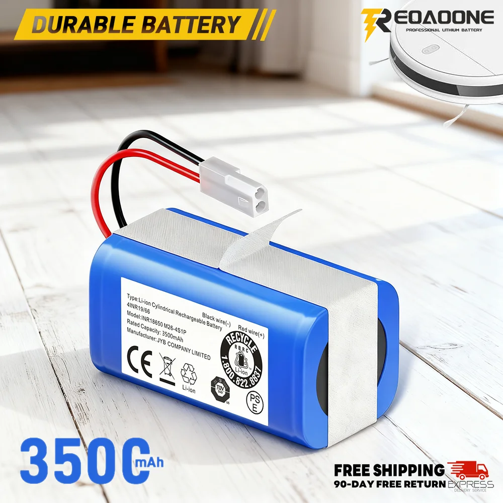 

New 14.4V 3500mAh Li-ion Battery Pack for XIAOMI MIJIA Mi Robot Vacuum-Mop Essential G1 MJSTG1 SKV4136GL H18650CH R30 R35