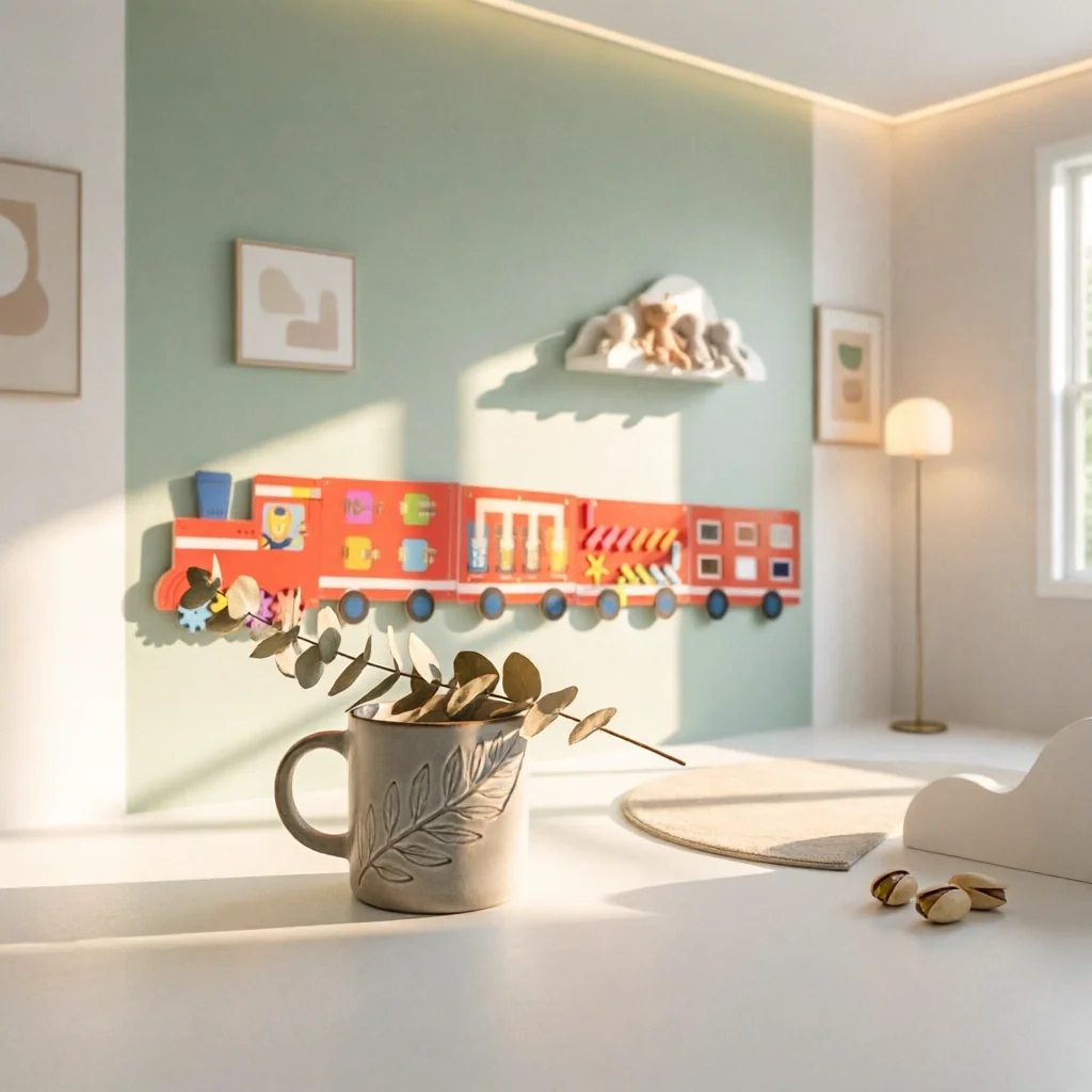 children's-train-activity-board-hand-eye-coordination-train-wall-busy-board-wooden-sensory-wall-panel-solid-wood