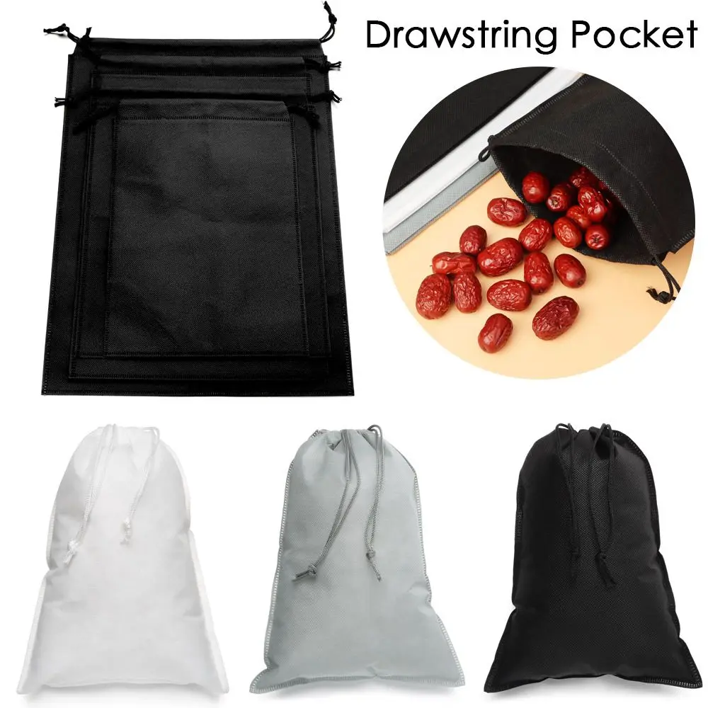 Drawstring Pocket Dust-proof Clothing Organizer Shoes Storage Drawstring Bags Non-woven Storage Bag Home Supplies