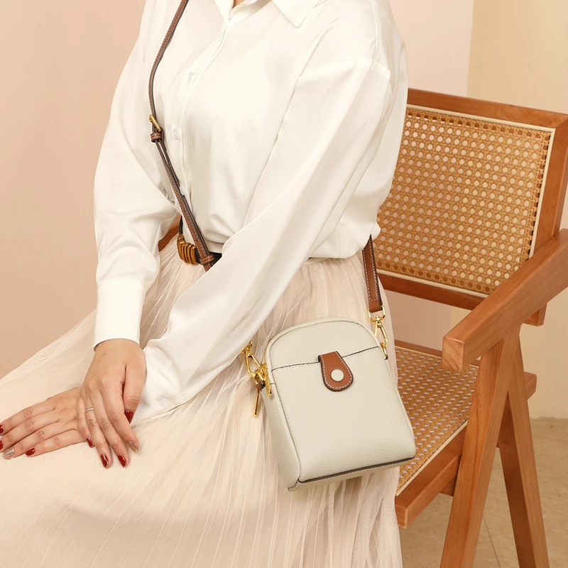 100% Genuine Leather Shoulder Crossbody Bag For Women 2023 Solid Color Cow Leather Ladies Handbags Fashion Female Messenger Bags
