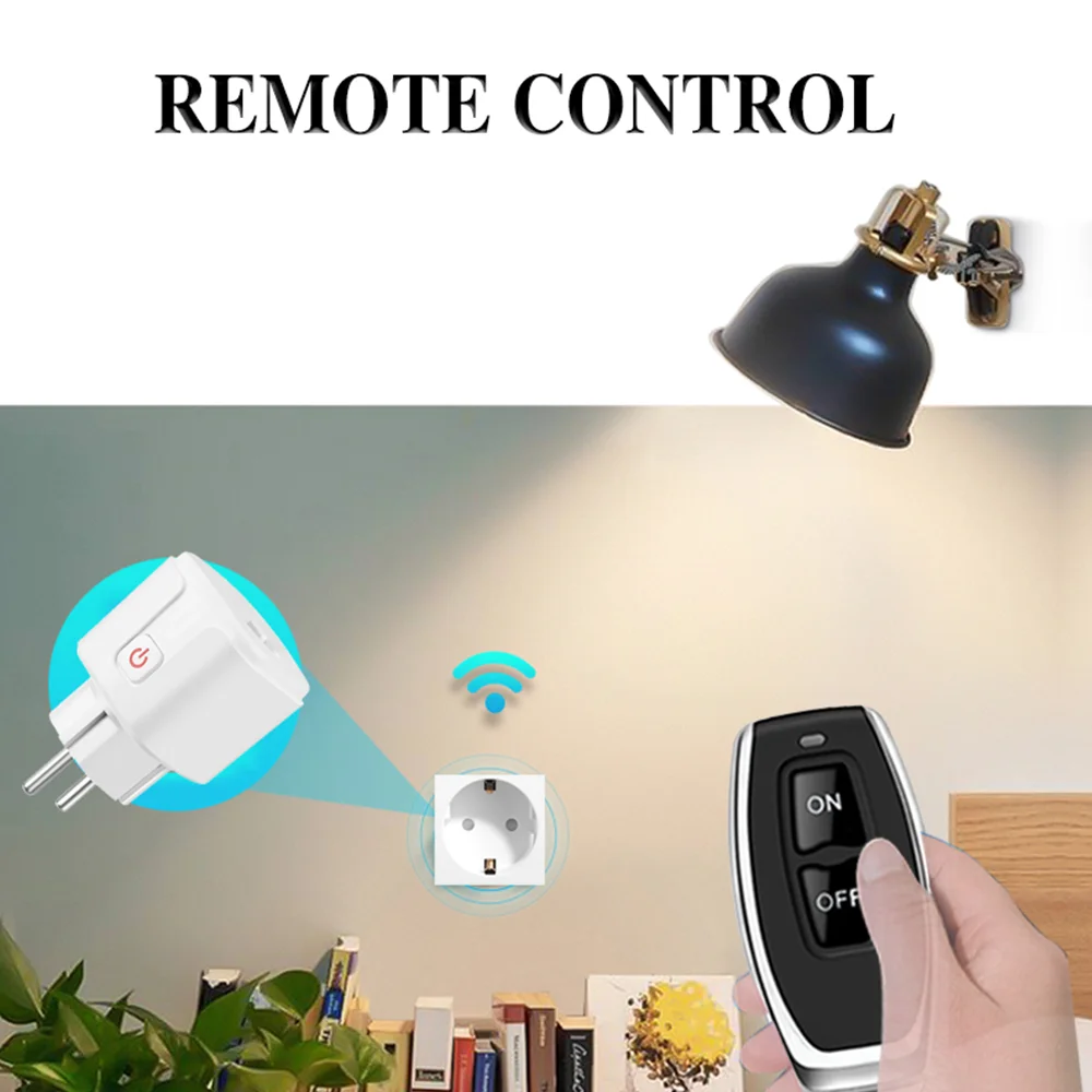 433Mhz Remote Control Socket Wireless Switch AC220V 15A EU FR Standard Socket Electric Plug Electrical Outlets For Light