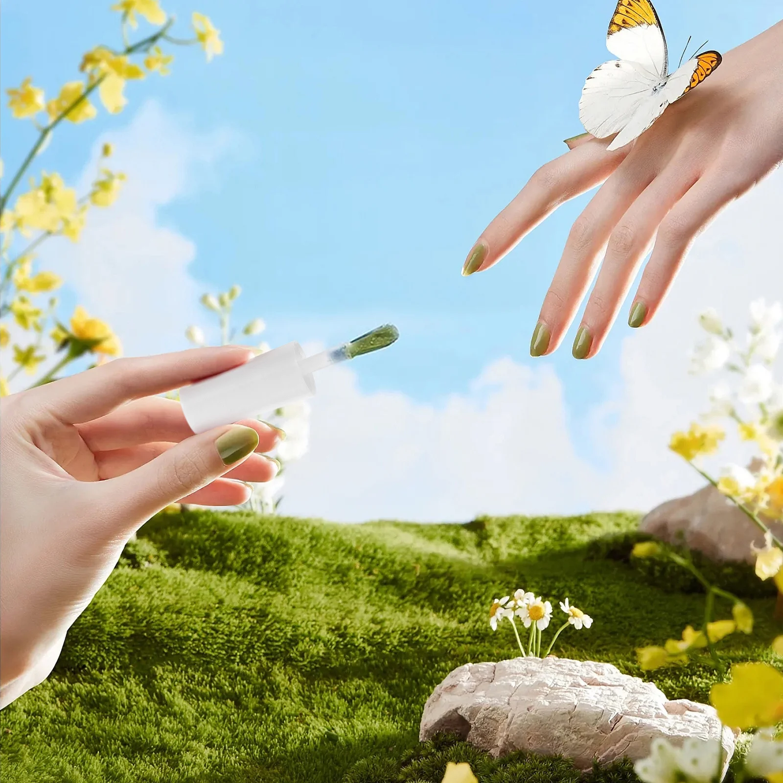 20Pcs Replacement Nail Brush for Polish Bottles Soft Bristles Easy Fit in Nail Art Salons and Beauty Shops Supply