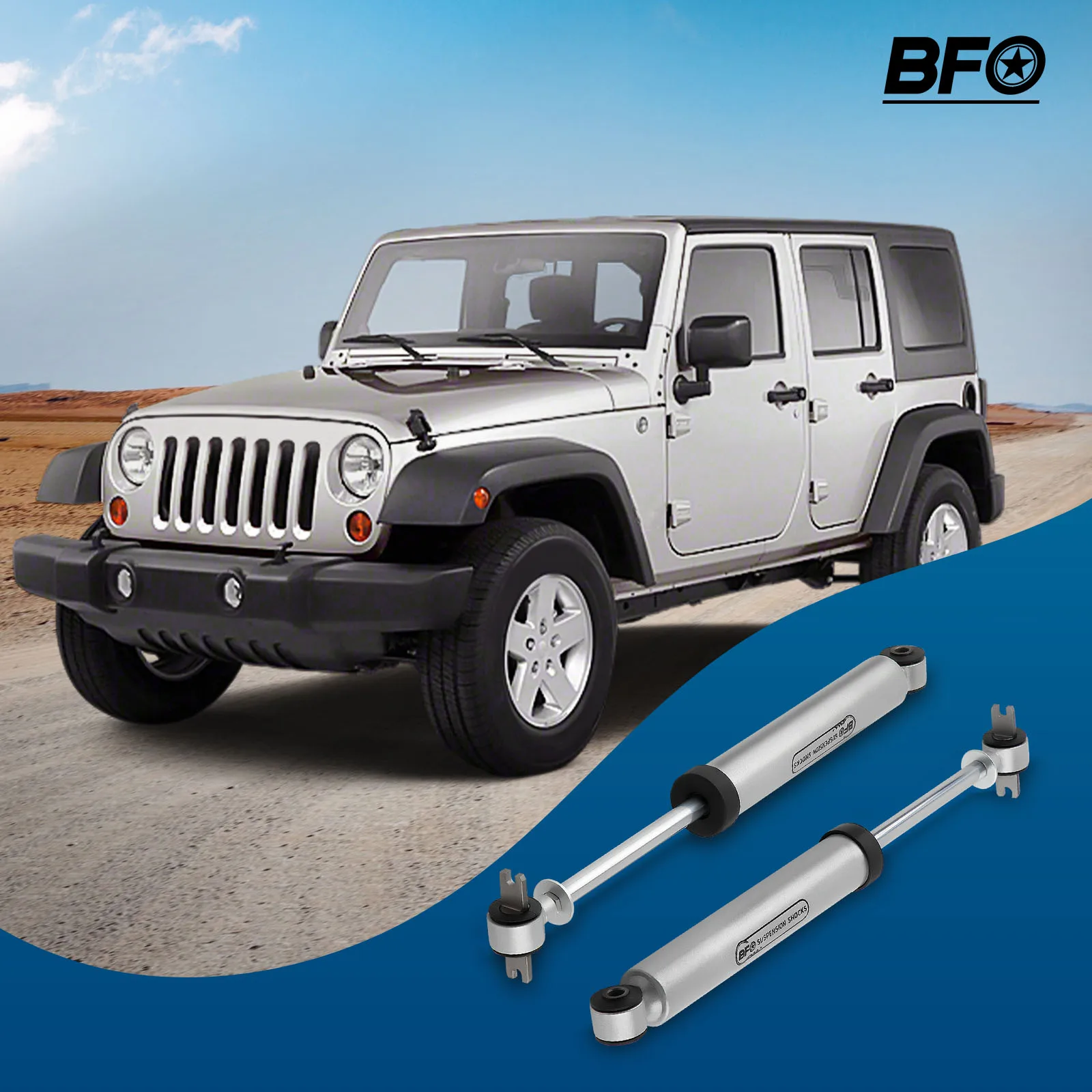 

3.5-5" Rear Shock Absorbers for Jeep Wrangler JK 2WD 4WD 2007-2018