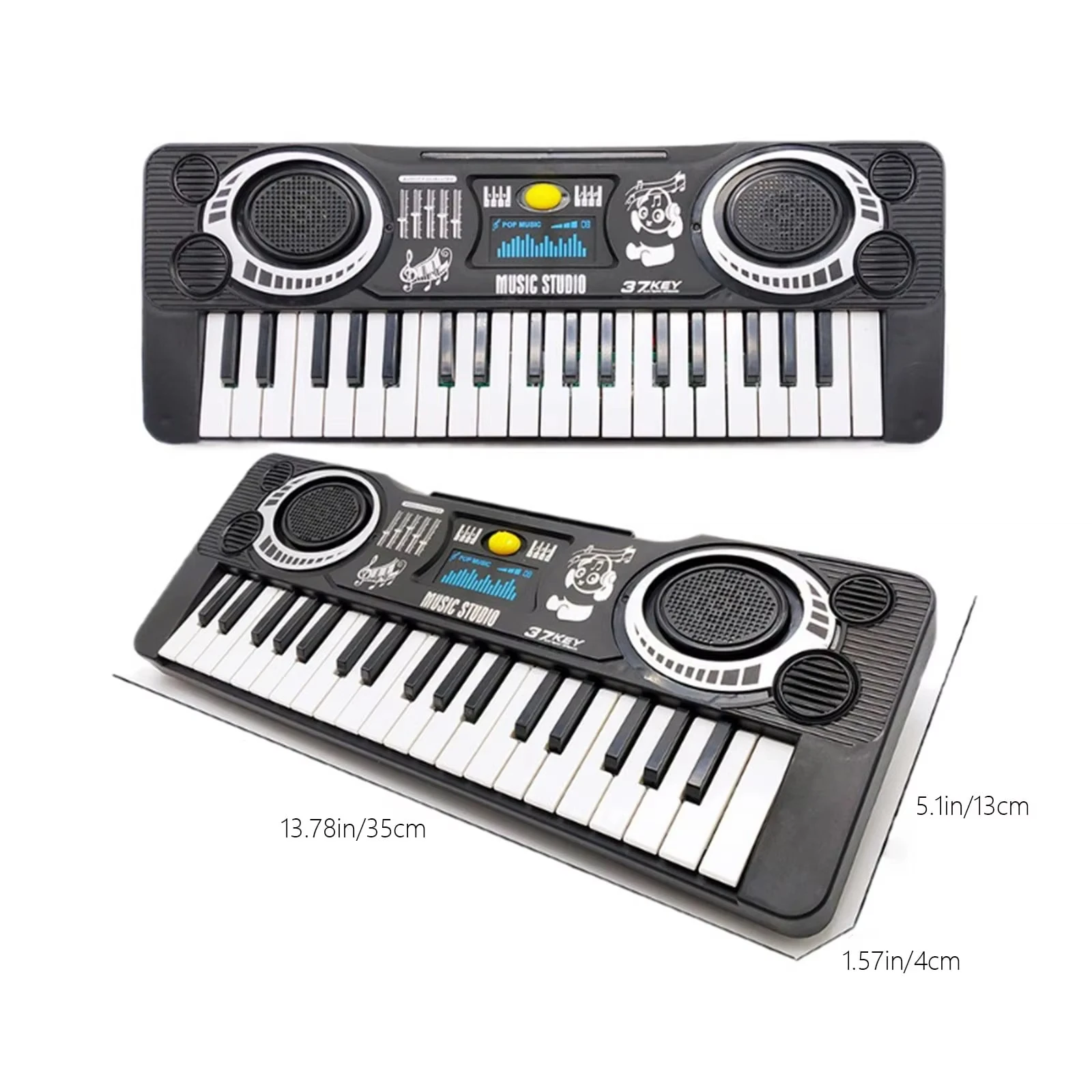 37/61 キー電子キーボードピアノ子供初心者向け、ポータブルデジタル楽器おもちゃマイク付き教育ギフト