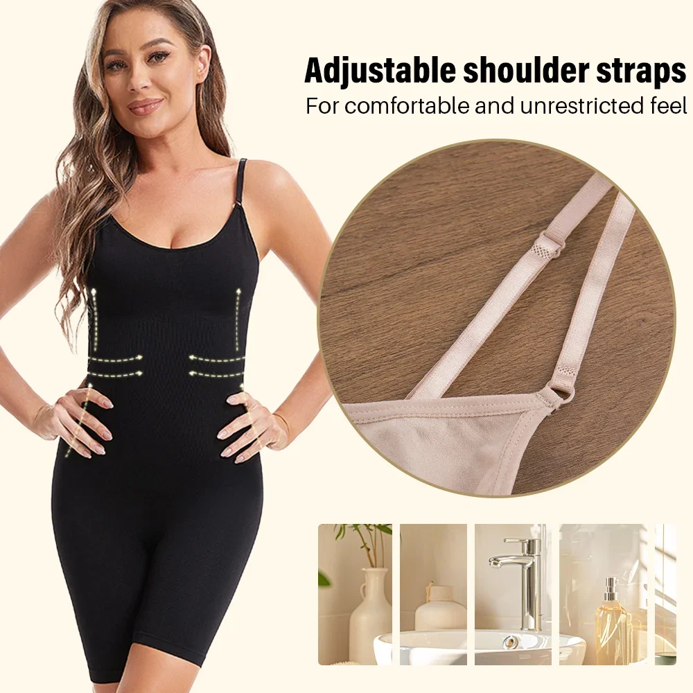 POKARLA Seamless Bodysuit Compression Open Crotch Shapewear Women Push Up Corset Slimming Butt Lifter Full Body Shaper Slimmer