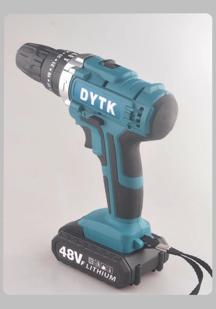 مفك مثقاب لاسلكي 21 فولت، مفك براغي كهربائي لأداة الطاقة، عزم دوران 25+1، سرعتان، ضوء LED، طقم مثقاب كومبي للمنزل والحديقة