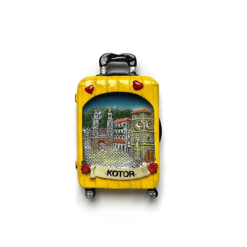 

Croatia Kotor3dCreative Luggage Magnetic Refrigerator Sticker Creative Travel Souvenirs Home Decorations