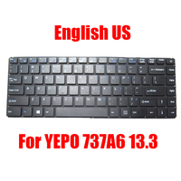 Laptop Replacement Keyboard For YEPO 737A6 13.3 English US Black Without Frame New