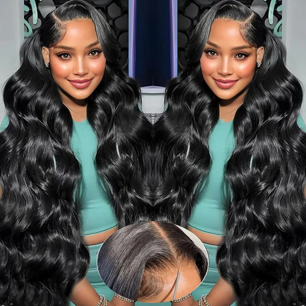 

Pre Cut Lace 7x5 Straight Hair Wigs 100% Human Hair Closure Wigs 180% Density No Glue Pre Plucked Bleached Knots Wigs For Women