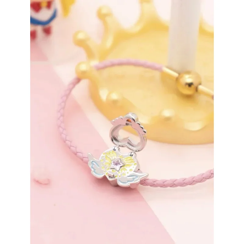 925 Sterling Silver Anime Sailor Moon Moon Eternal Make Up Charm Bead For Pandora Bracelet European Jewelry Fans Gift