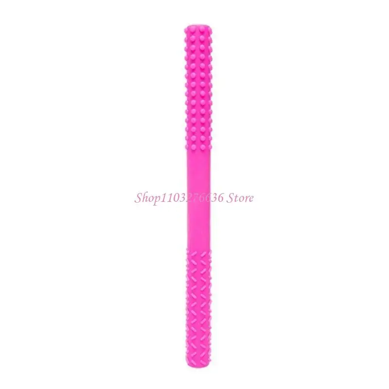 

R6FD Teething Tube Teether Chewable Nursing Biting Chewing Soother Sensory Toy Teething Rod Stress Relief BPA Toy