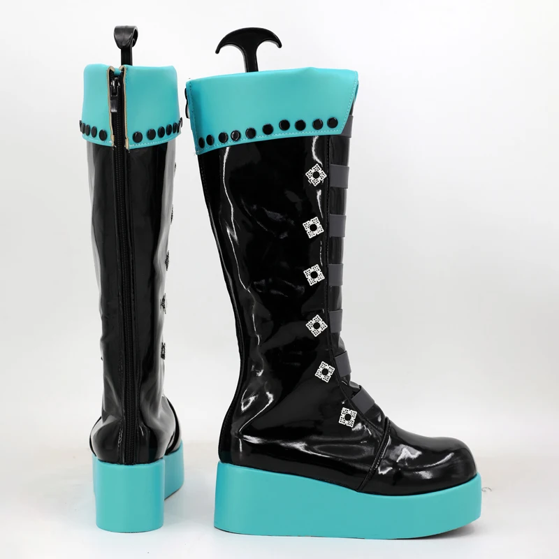 Rascal Miku Cosplay chaussures méchants jeu de rôle bottes en simili cuir pour femmes filles