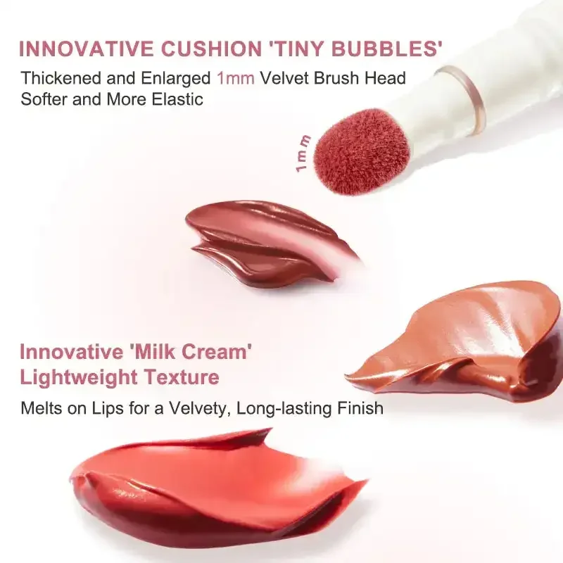 Judydoll Hug Sports Series Matte Cushion Air Cushion Nude Red Lip Powder Cream Lip Mud Long-lasting Makeup