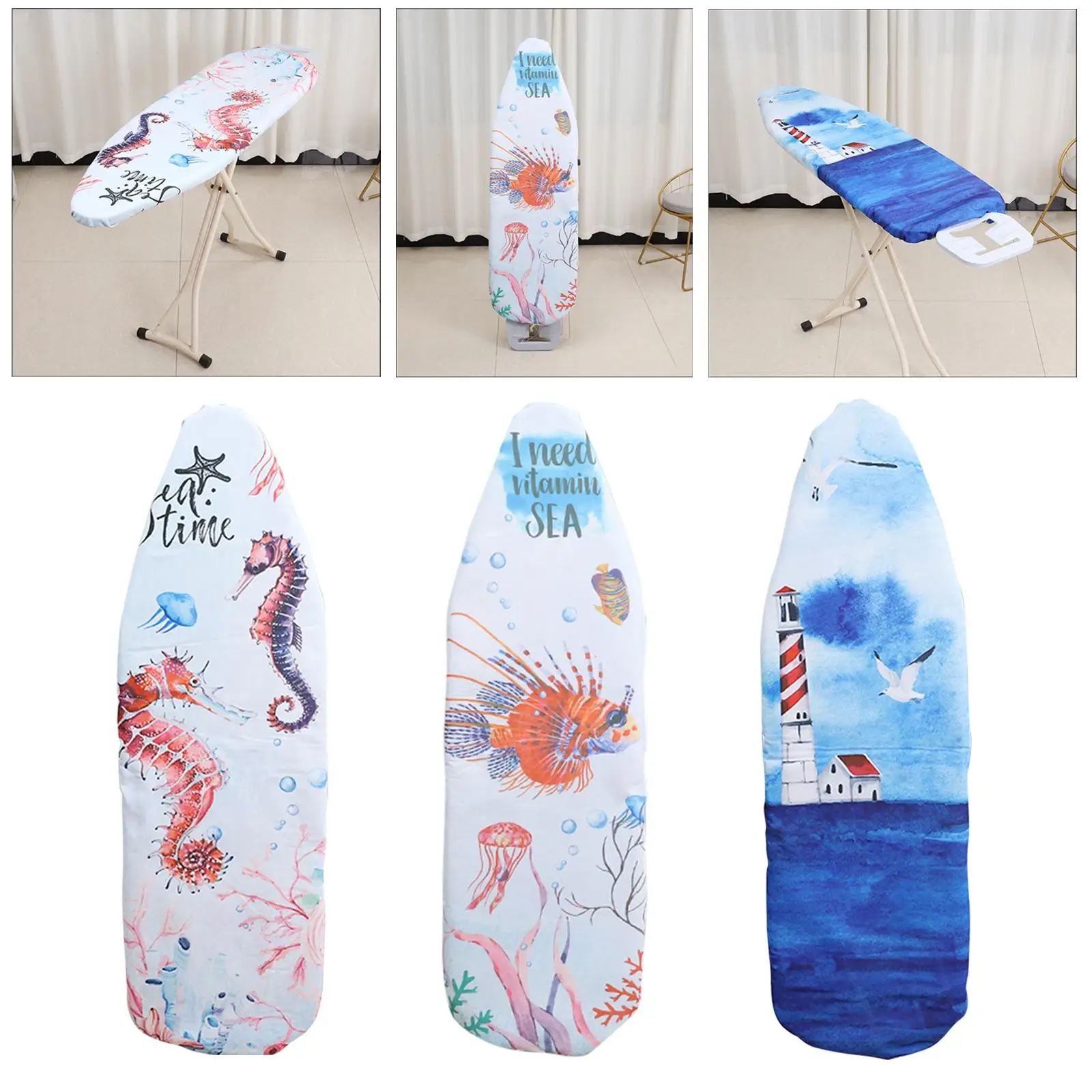 

19x55in Ironing Board Padded Cover Stain Resistant Nonslip for Home Cleaning Tools