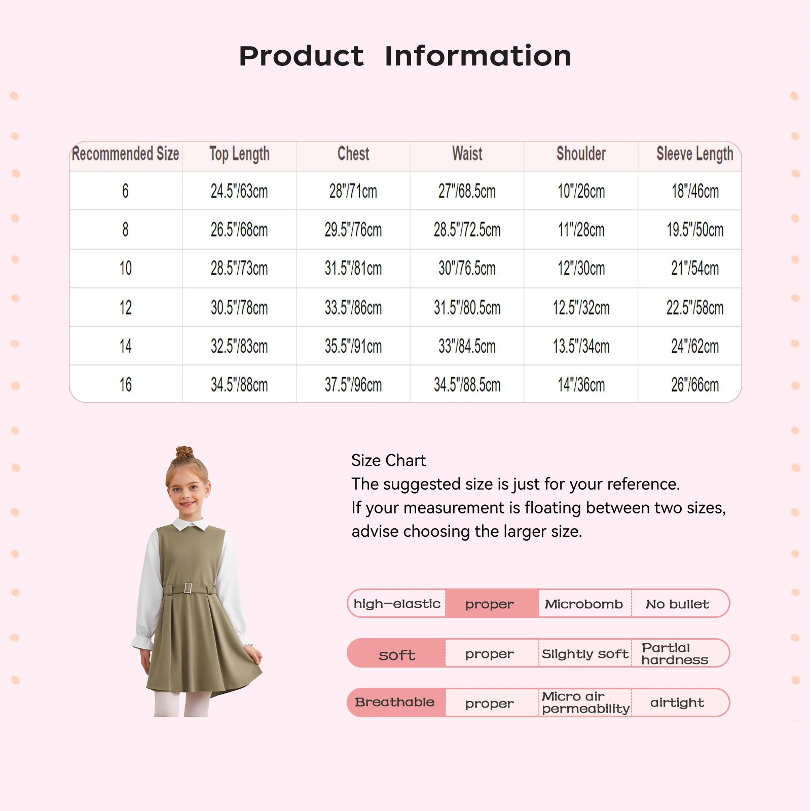Uniforme scolastica per ragazze adolescenti Abito camicia elegante Colletto rovesciato Abiti a pieghe a maniche lunghe con cintura Abbigliamento per bambini