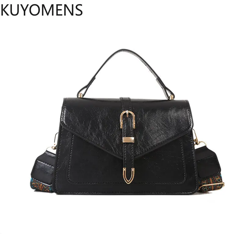 Korean Style Fashion Shoulder Bag Ladies Handbags And Purses Chain Strap Crossbody Bags For Women Solid Pu Leather Cross Body