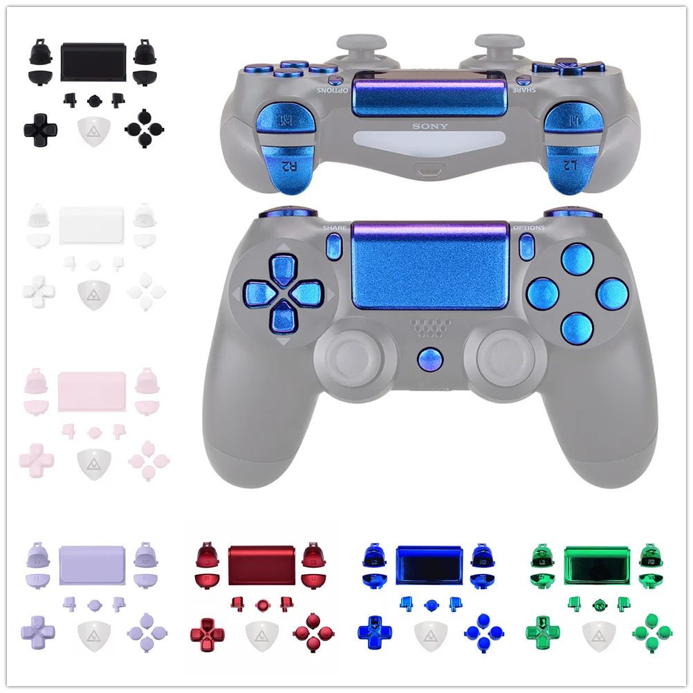 EXtremeRate-Botões personalizados do conjunto completo, L1R1, L2R2, Dpad, Opções de compartilhamento doméstico, com ferramentas para PS4 Slim Pro