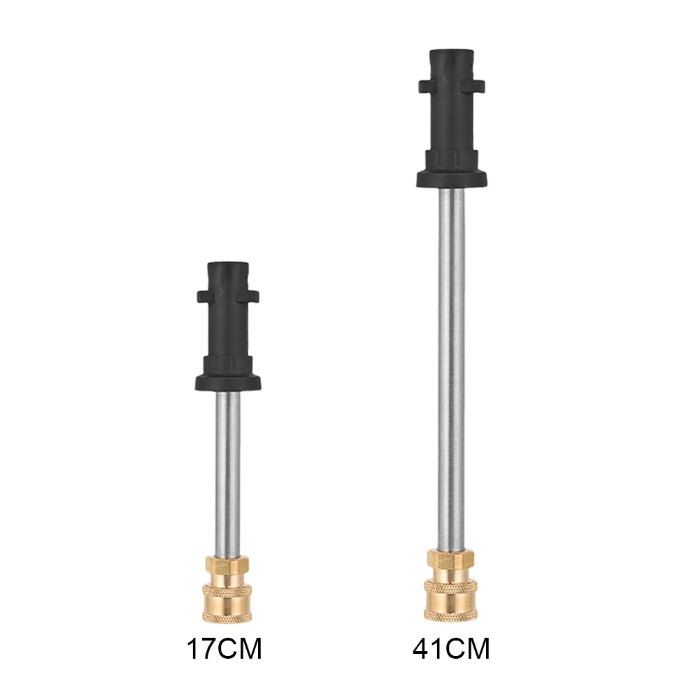 17/41 سنتيمتر تمديد عصا ل مسدس غسيل الضغط العالي 1/4 موصل سريع سيارة غسالة الضغط بندقية رذاذ تمديد انس ل Karcher