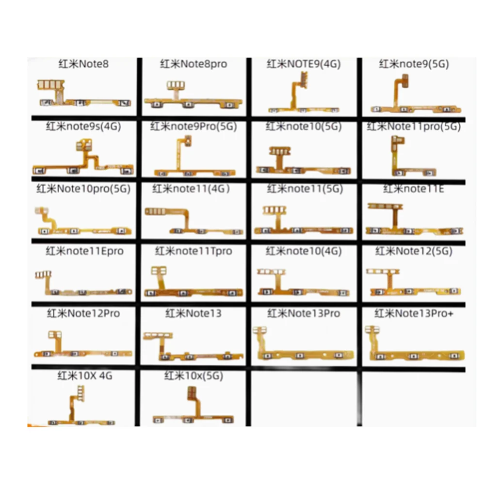 

Кнопка включения/выключения питания, кнопка регулировки громкости, гибкий кабель для Xiaomi Redmi note 7 8 9 pro note 10 Pro 11 11E 11T 4G 5G