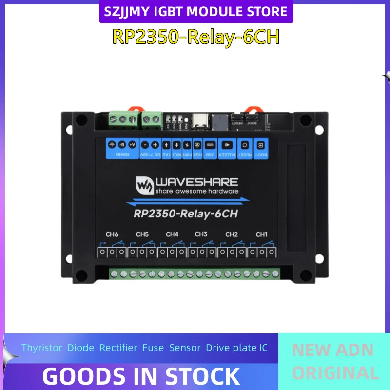 

RP2350 industrial control board 6-way relay module, industrial grade isolated RS485/Pico interface, etc NEW ORIGINAL IN STOCK