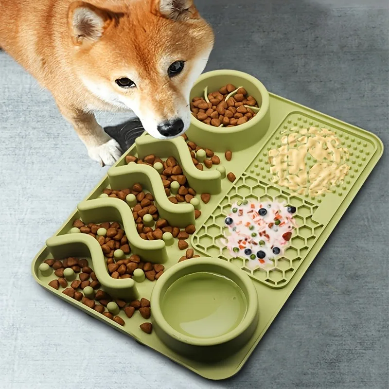 Pet Licking Pad Slow Feeding Dog Bowl Set Promotes Healthy Eating And Reduces Bloating In Puppies And Dogs Pet Supplies