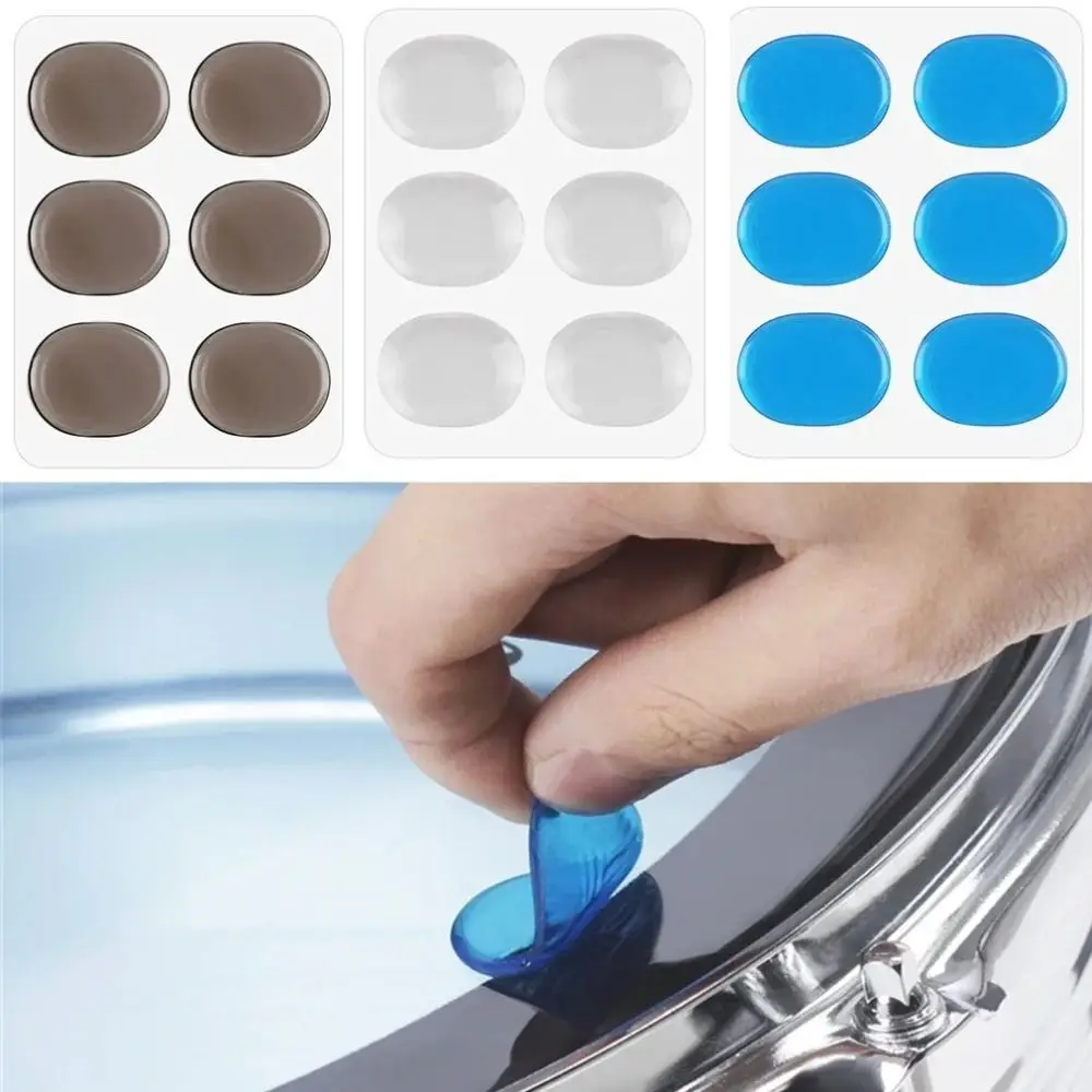 6Pcs/Sheet Silicone Drum Mute Pad Tone Control Instrument Accessories Snare Drum Muffler Stickers Reusable