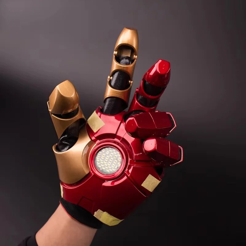 Iron Man 1:1 Armor Wearable Arm Helmet Mk42 Gauntlet Marvel Model Led Light-Up Cosplay Wearable Collectible Ornament Toy Gift