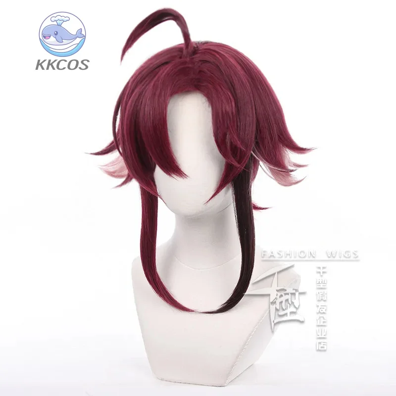 Anime shikanoin heizou cosplay perucas genshin cos 50cm longo rabo de cavalo cabelo sintético festa de halloween
