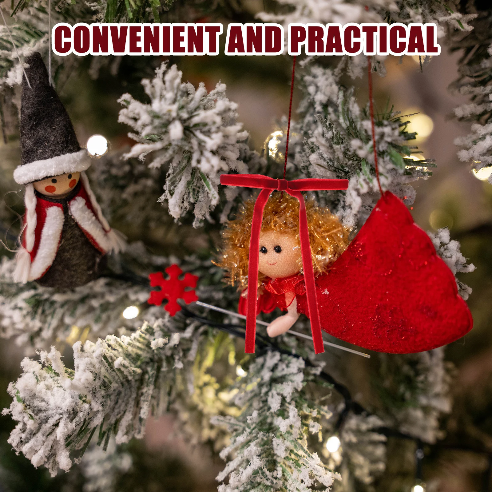 

24Pcs Flocking Wired Decorative Bows Flexible Mini Bows Christmas Tree Wreath Garland Rustic Presents Party Decor