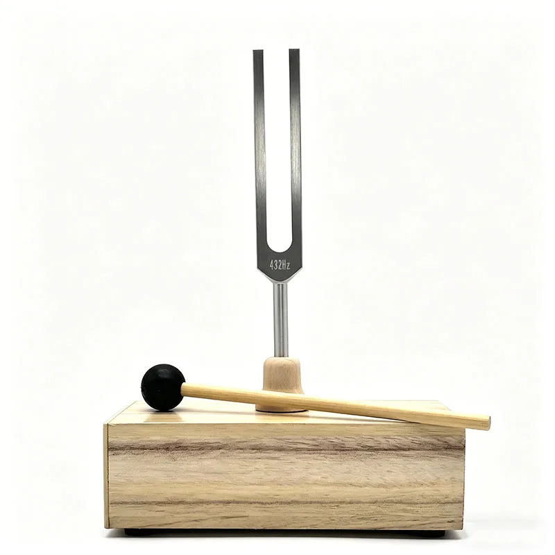 432Hz&440Hz&528Hz Tuning Fork with Sound Box Natural Miracle Frequency Sound Healing Therapy Tool for Yoga Meditation Relaxation