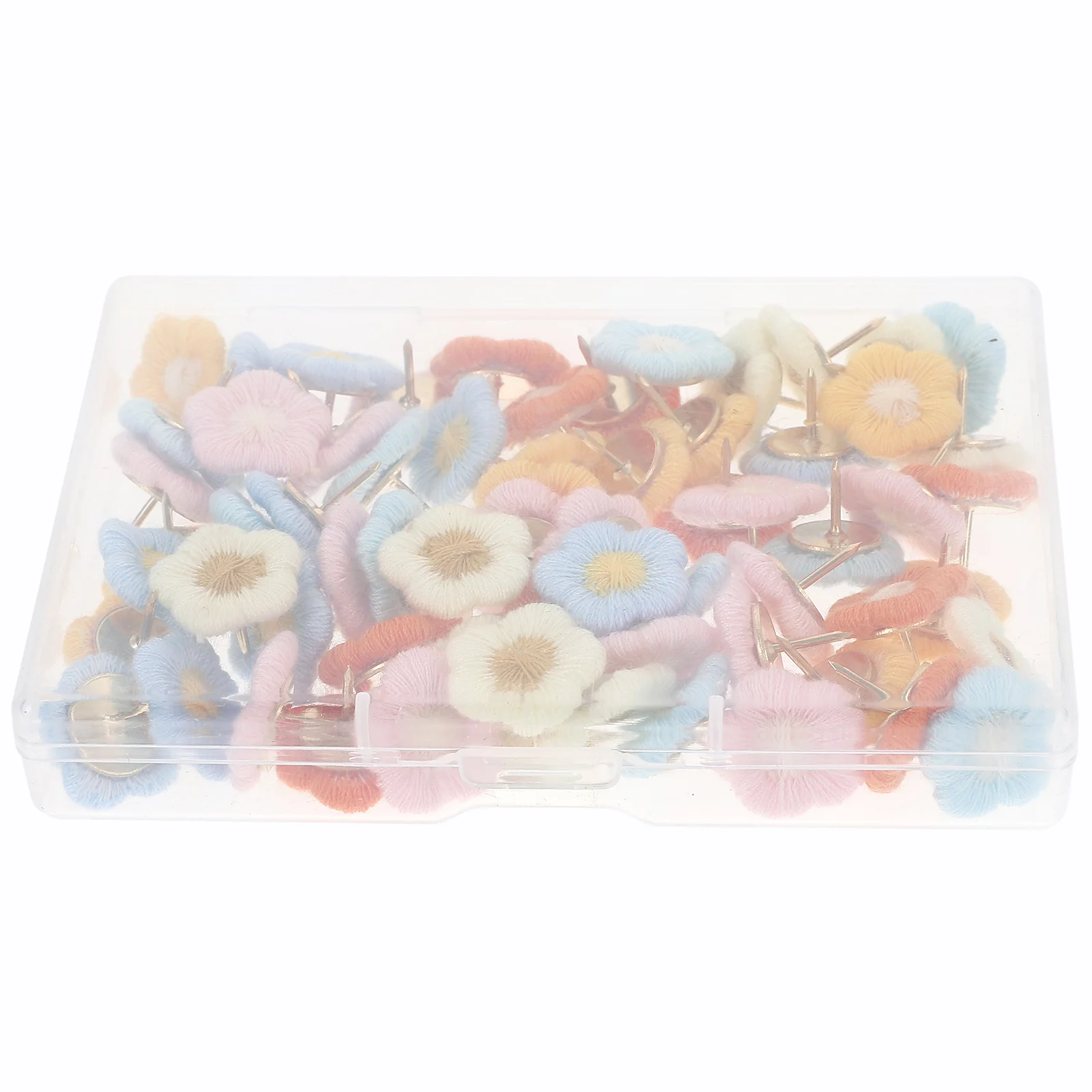 

Decorative Flower Pins Thumb Tacks Small Push Desk Colored Wear Resistant Office Supplies Map Markers Travel Photos Cork