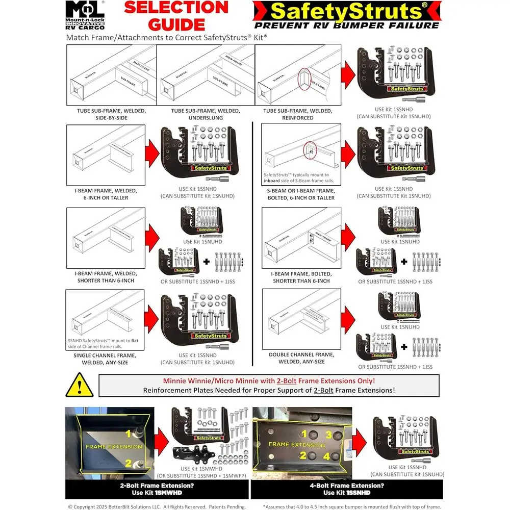 دعامات ممتص الصدمات RV شديدة التحمل من SafetyStruts (1SNUHD، شديدة التحمل) #2