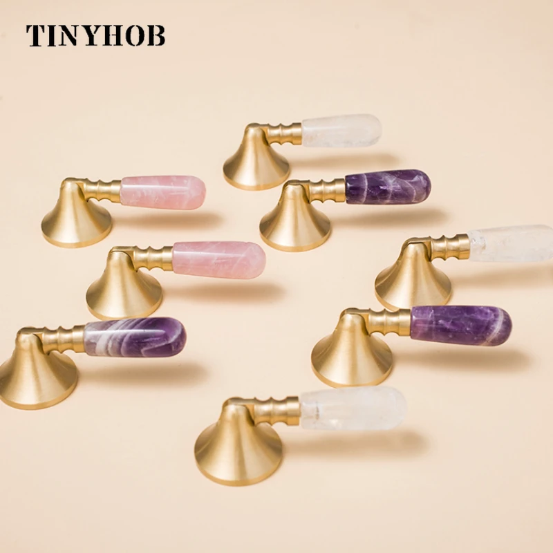 Pink Crystal Knobs and Handles Dresser Drawer Knobs Kitchen/Wine Cabinet Handles Pink Furniture Handle Hardware With Screws