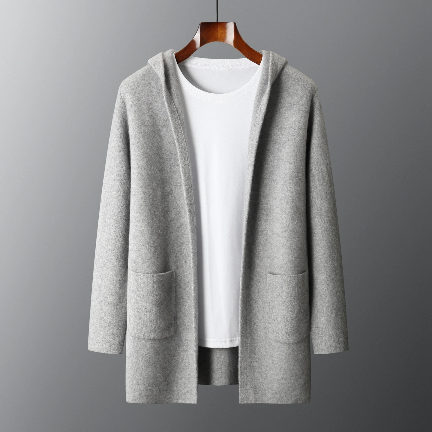 Resin Vat - 100% Pure Wool Men's Hooded Knitted