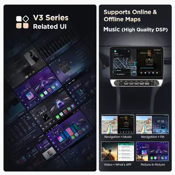 Junsun AI語音車用音響,支援無線CarPlay和蘋果/安卓車載系統,適用於道奇RAM 1500/2500/3500(2013-2018)。 12 最佳銷售 CarPlay Junsun - №6