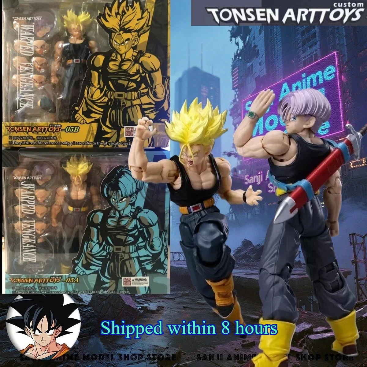 Tonsenarttoys Tonsen Arttoys Kamione Dragon Ball Z Super Saiyan SSJ SSJ2 Trunks 05a 05b Anime figuras de acción modelos juguetes regalos