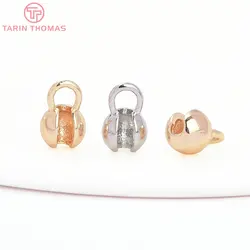 (4574) 20 Stück 4,5x7mm 24 Karat Gold Farbe Messing Wickel perlen Verschlüsse Faden verschlüsse Schwanz verschlüsse hochwertige DIY Schmuck Zubehör