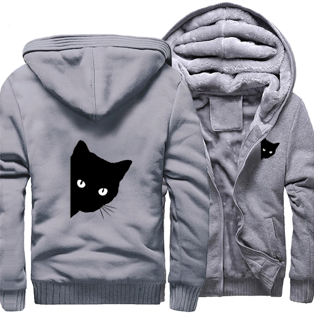 

Balck Cats Cute Cat Funny Kawaii Cats Sweatshirt For Men Thick Hoodie Print Fashion Streetwear Fitness Men's Sportswear Hoodies