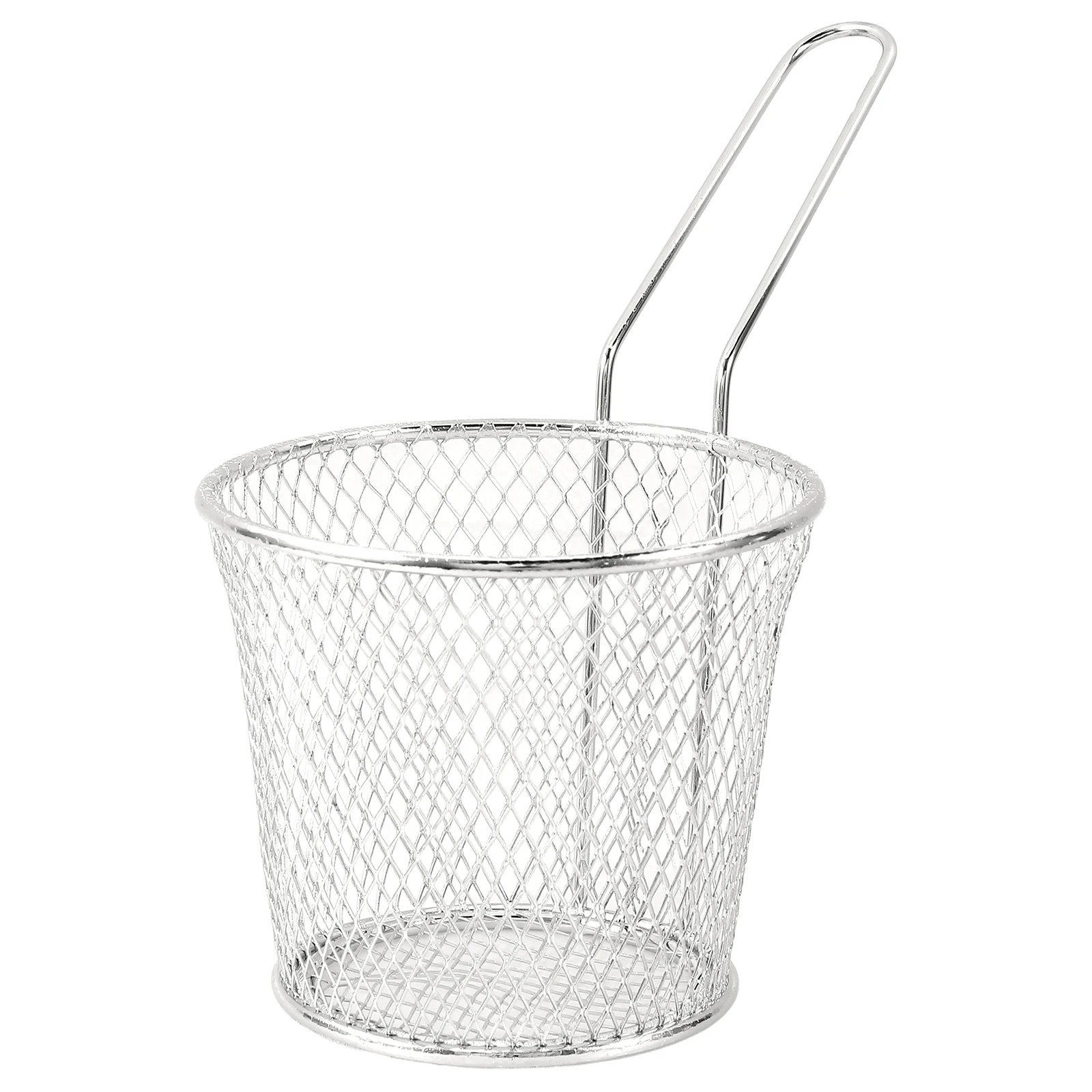 

Stainless Steel Fry Basket for Chips Vegetables Meats Snack Strainer Suitable Depth Easy Hold Operate Long Lift Food
