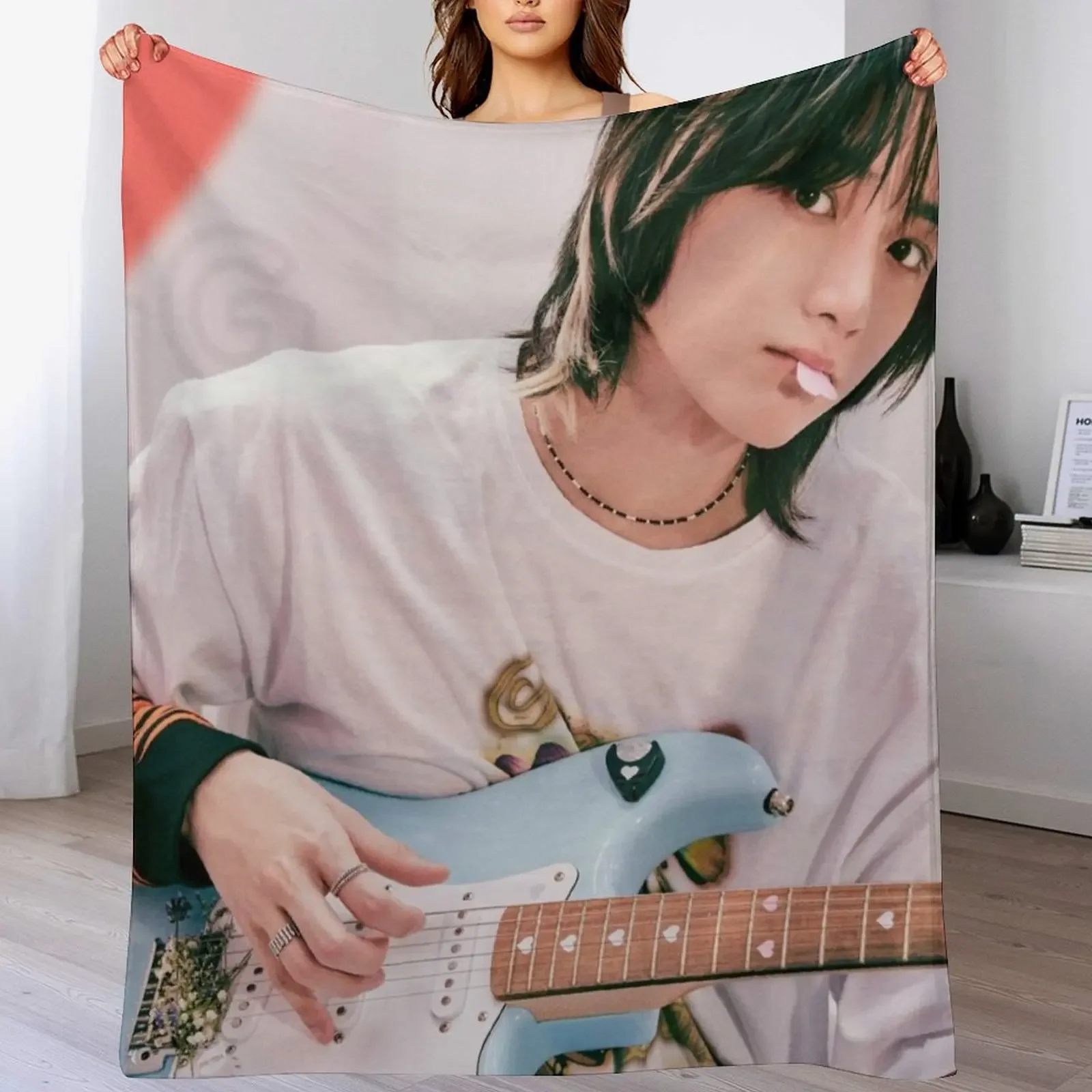 

beomgyu Throw Blanket Furry Vintage Decorative Sofa Blankets For Baby Blankets