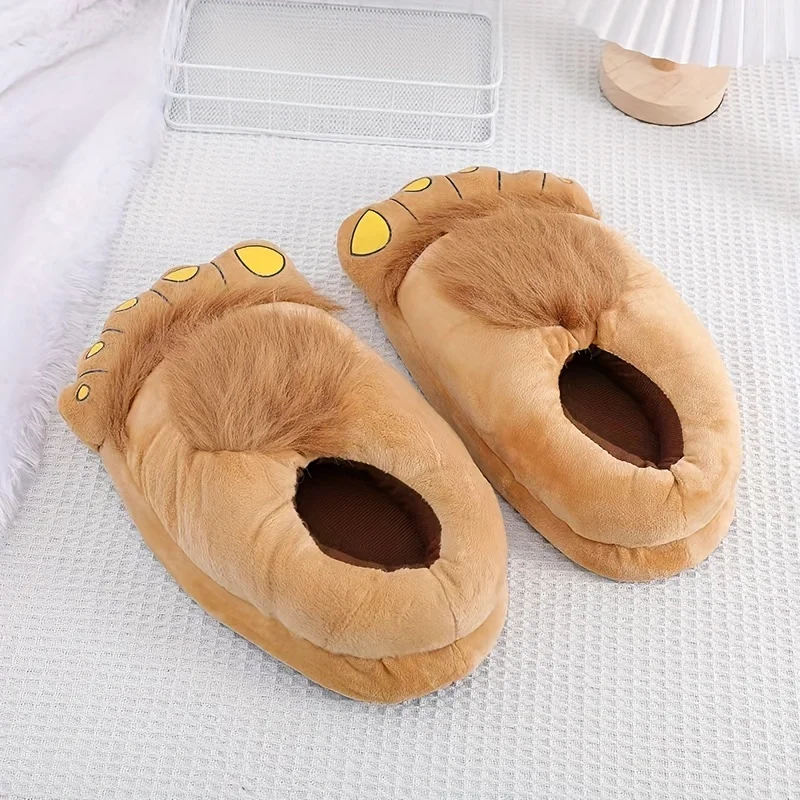 1 زوج الإبداعية وحشية نعال قماش المنزل الدافئة القطن داخلي دافئ غامض الأحذية مهرجان حزب اللباس النعال