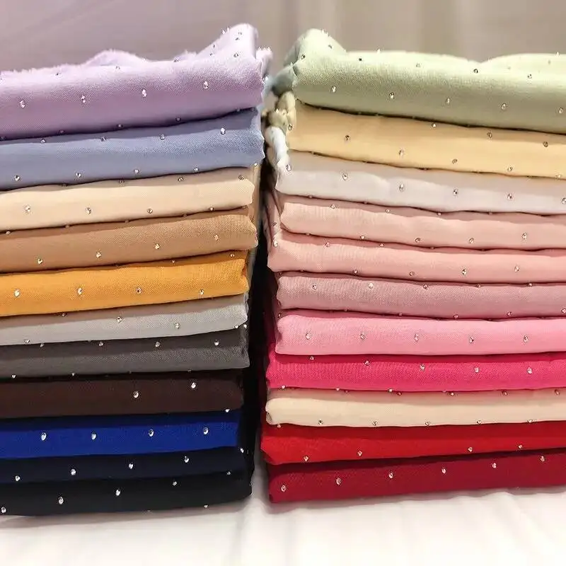 Clothing Fabrics High-grade Ironing Diamond Impermeable Microelastic Fabrics Glossy Decorative Fabrics Stage Wedding Design