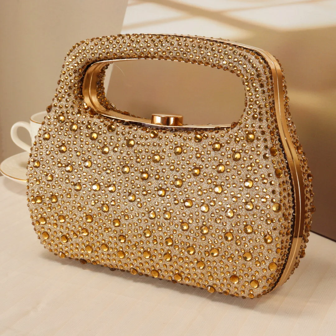 Tas malam mewah berkilauan ema - Women Bags Gold ulasan dan harga