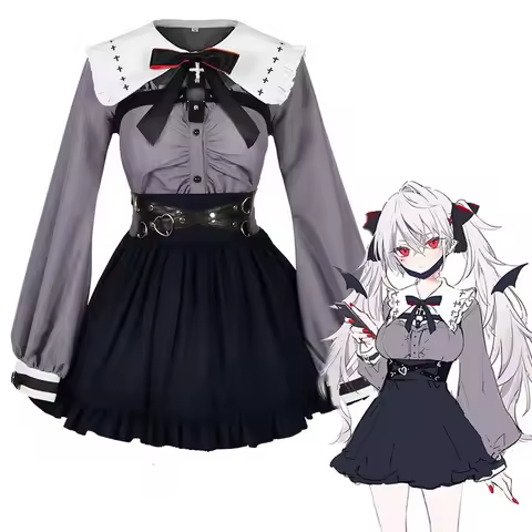 Anime Vtuber Kuzuha Sanya Cosplay Costume Women Dress Uniforms Outfits Wig Headwear Halloween Carnival Halloween Costumes