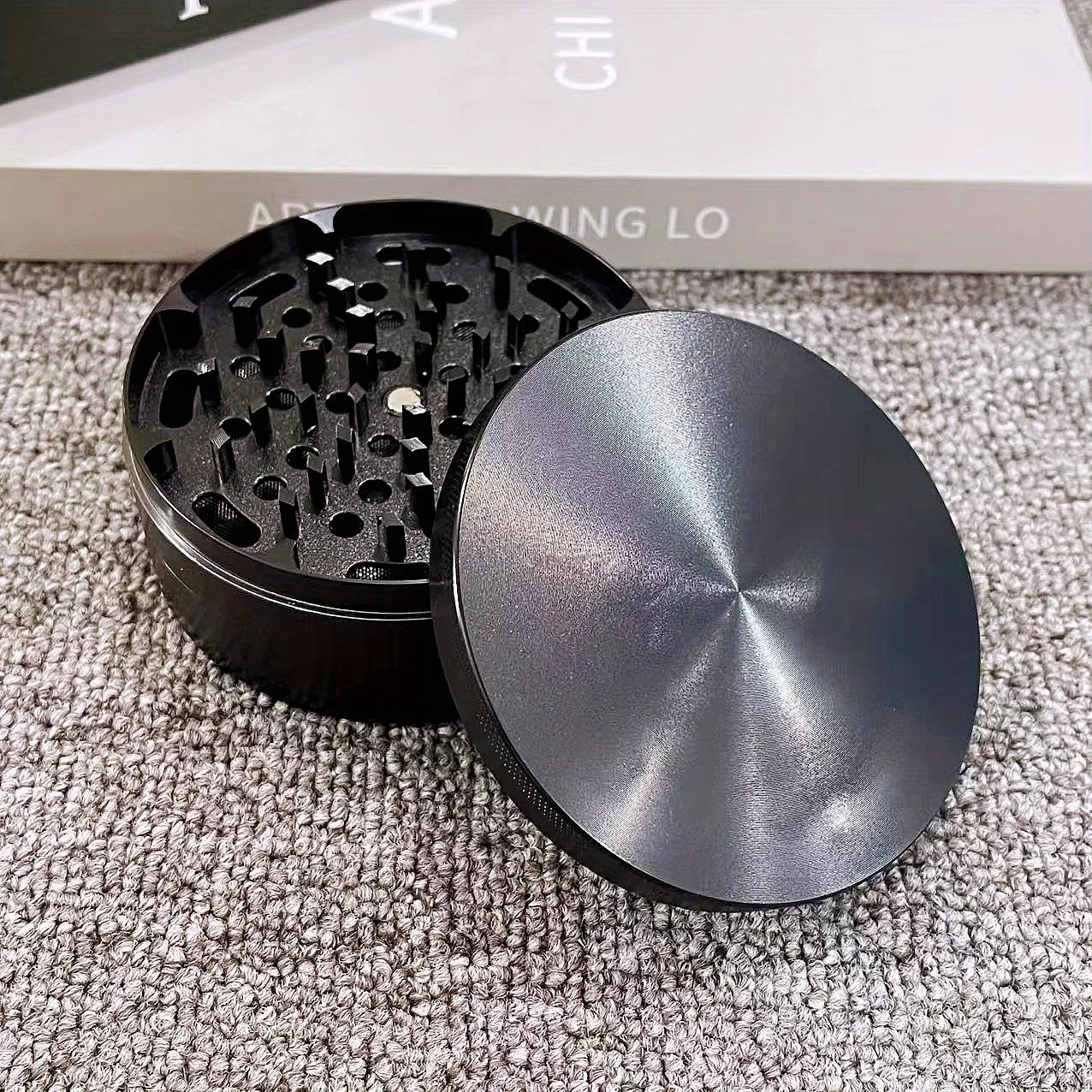 3.9 بوصة مطحنة أعشاب معدنية برعم دليل الفلفل الملح هاون مدقة مطحنة التوابل كبيرة التبغ الخام طاحونة العشب اكسسوارات السجائر