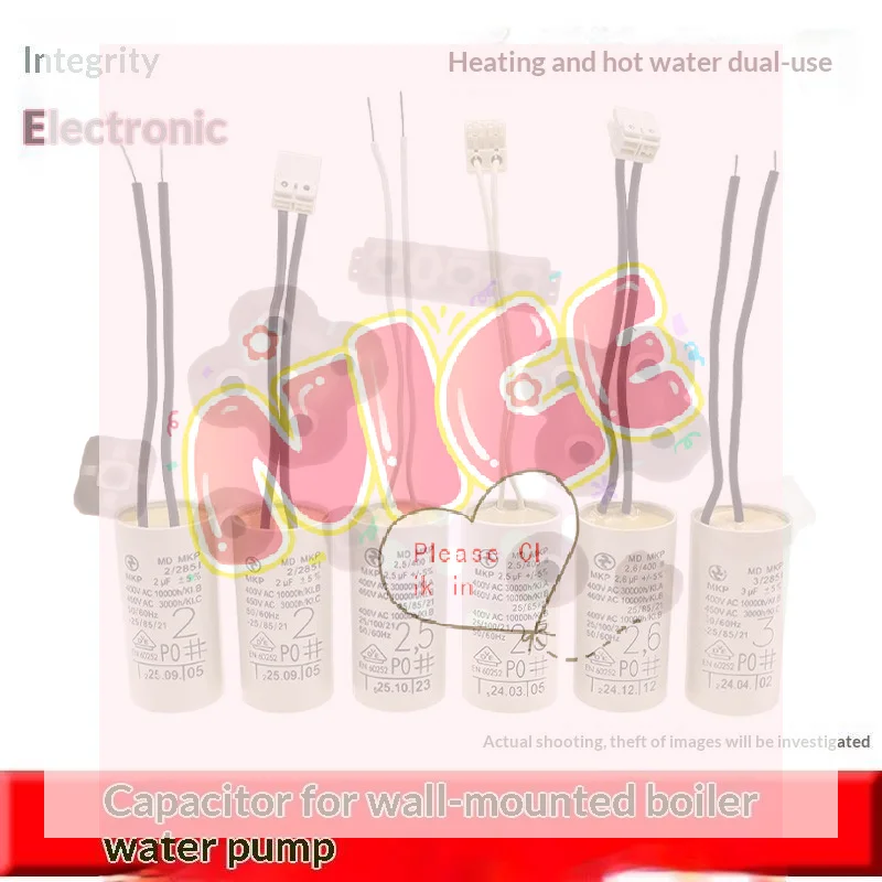 【BA】2/2.5/2.6/3uF Water Pump Capacitor For Wall Mounted Gas Boiler Heating Circulation Pump Motor Run Component